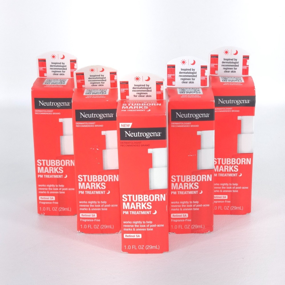5 Neutrogena Stubborn Marks PM Treatment Retinol SA 1 oz ea Deadstock Shelf Pull